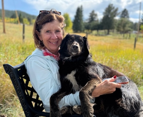 Gail with dog